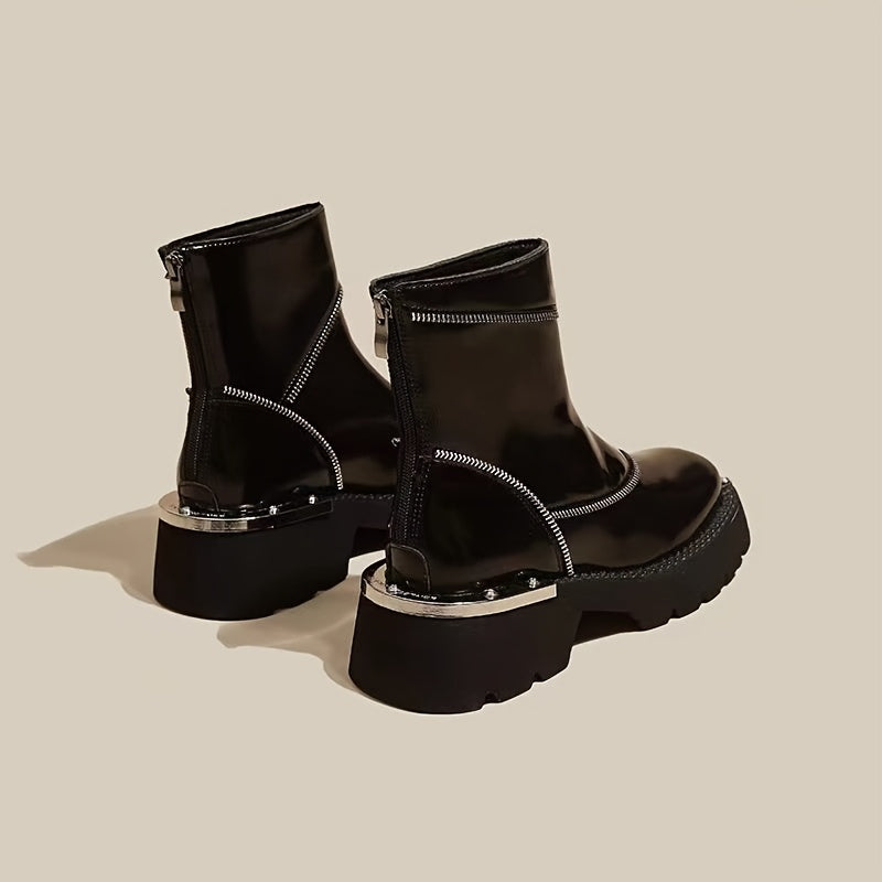 Ava - Luxe Mid Heel Enkellaarsjes