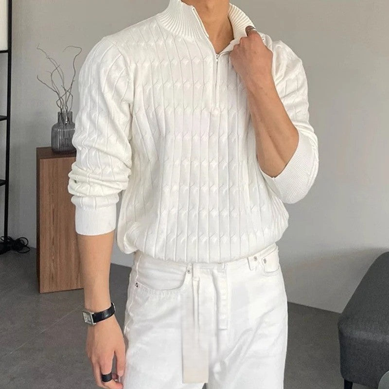 Belford™ Kabelgebreide Half-Zip Sweater