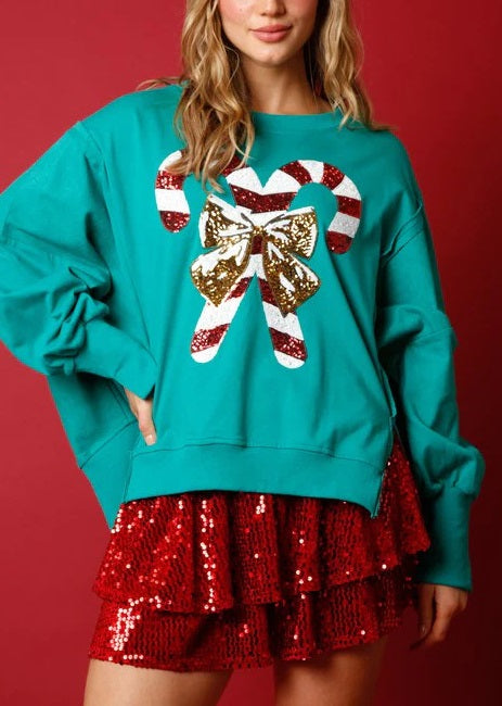 Livia™ - Sprankelende Candy Cane Trui