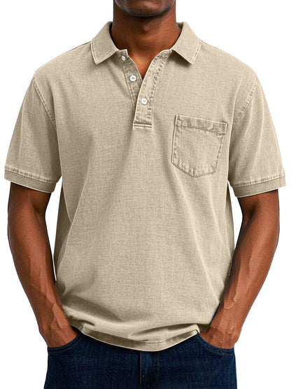 Bassie - Vintage casual poloshirt voor heren
