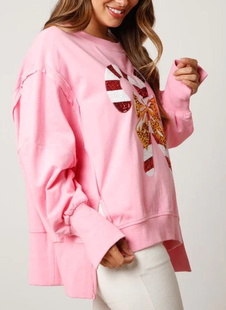 Livia™ - Sprankelende Candy Cane Trui