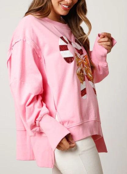 Livia™ - Sprankelende Candy Cane Trui