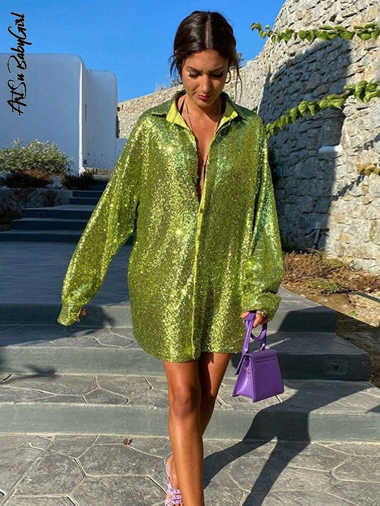 Glam™: Luxe Oversized Blouse voor Dames