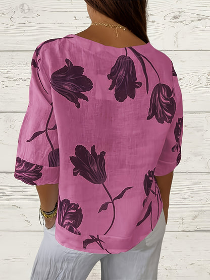Flaira™ - Blouse met V-hals en knoopjes