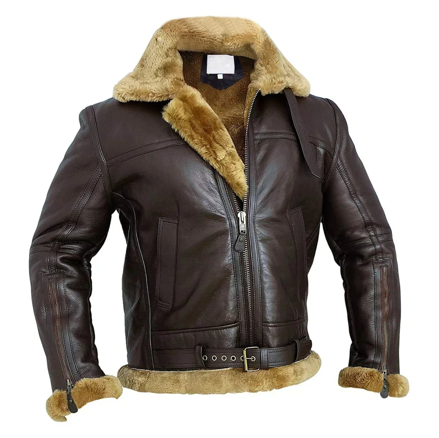 Léo™ |  Comfortabele vintage vegan leren pilotenjack