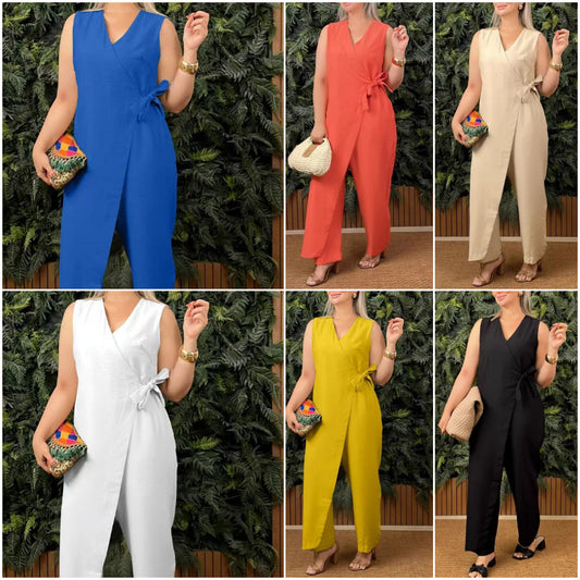 Nuvia - Luchtige Jumpsuit met Strik