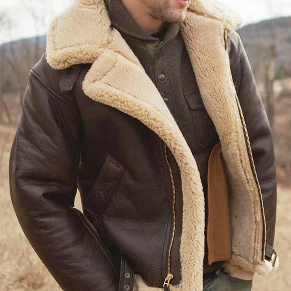 Léo™ |  Comfortabele vintage vegan leren pilotenjack