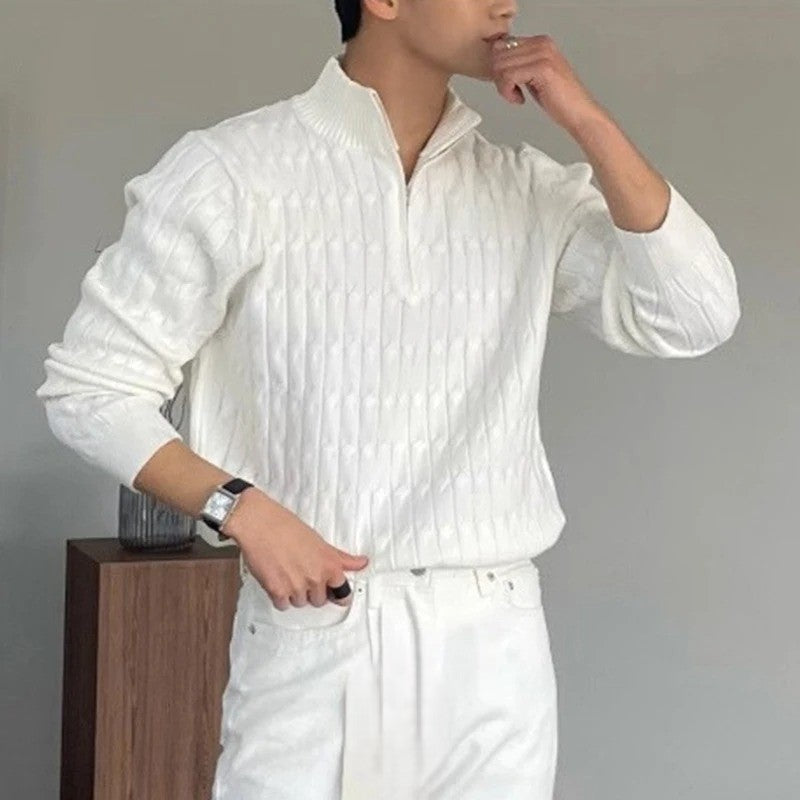 Belford™  Kabelgebreide Half-Zip Sweater