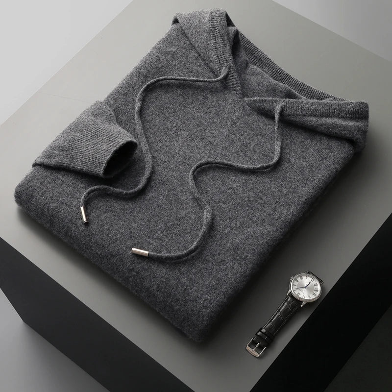 Nilo™ - Hoodie Sweater - 100% Merino Wol uit Australië: Gebreide Trui voor Herfst en Winter