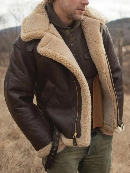 Léo™ |  Comfortabele vintage vegan leren pilotenjack