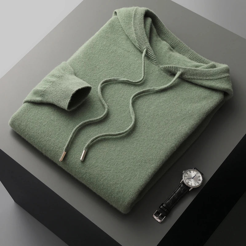 Nilo™ - Hoodie Sweater - 100% Merino Wol uit Australië: Gebreide Trui voor Herfst en Winter