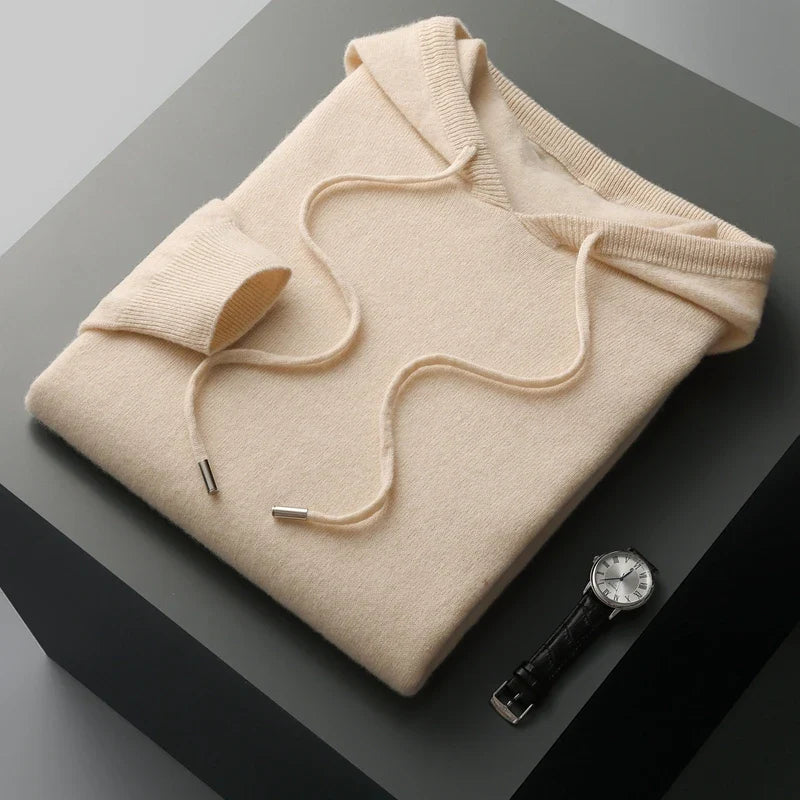 Nilo™ - Hoodie Sweater - 100% Merino Wol uit Australië: Gebreide Trui voor Herfst en Winter