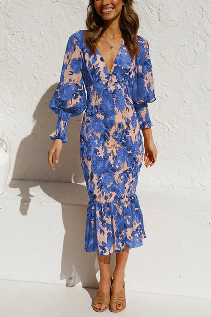 Celina Rose™  Bloemige Midi Jurk