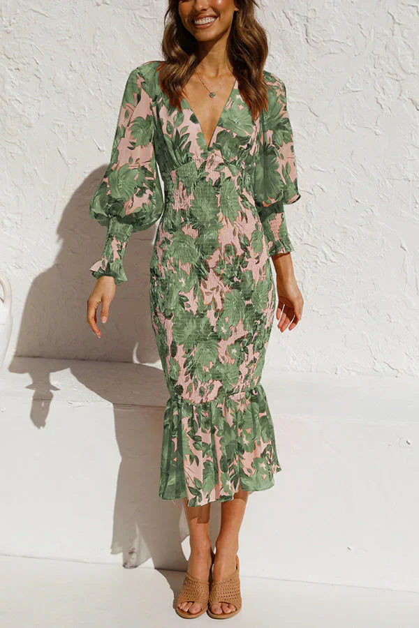Celina Rose™  Bloemige Midi Jurk