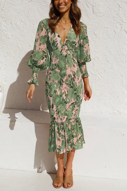 Celina Rose™  Bloemige Midi Jurk