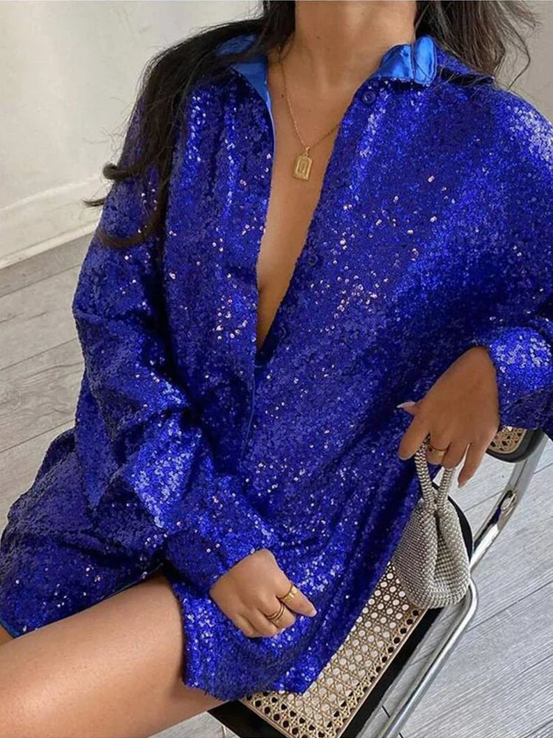 Glam™: Luxe Oversized Blouse voor Dames