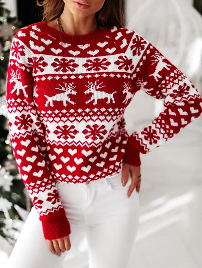 Gebreide dames kersttrui