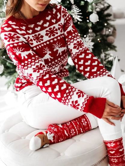 Gebreide dames kersttrui